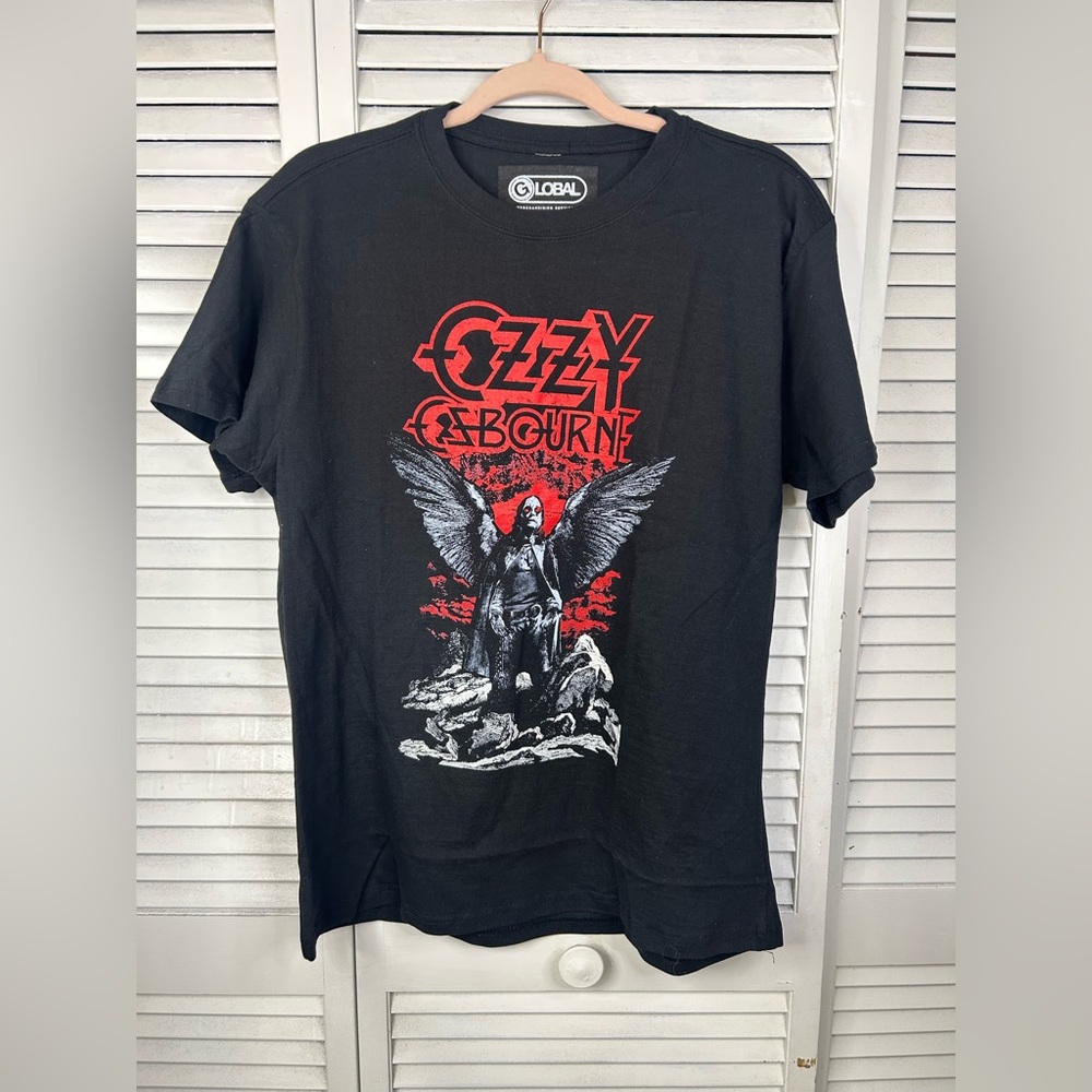 Global Ozzy Osbourne Black Graphic‎ T-Shirt Size L